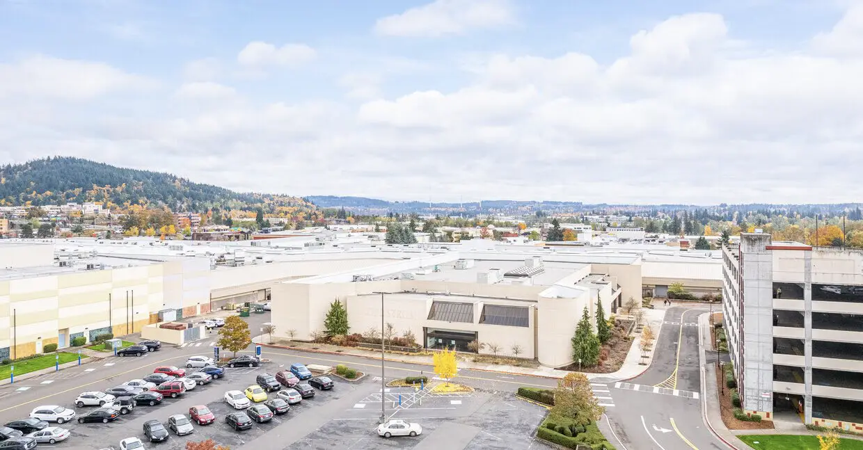 Aerial photo of shopping center