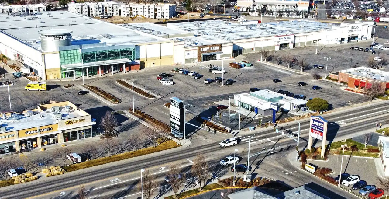 Aerial photo of shopping center