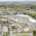 Aerial of shopping center