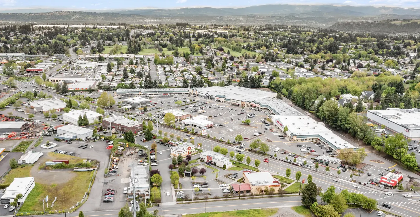 Aerial of shopping center